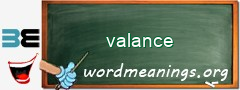 WordMeaning blackboard for valance